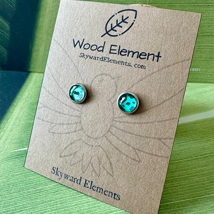 Cute Shrubbery - Bulb of Life Wood Element Stud Earrings