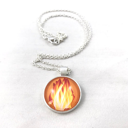 Passion Ember - Dragon Flame Fire Element Pendant Necklace