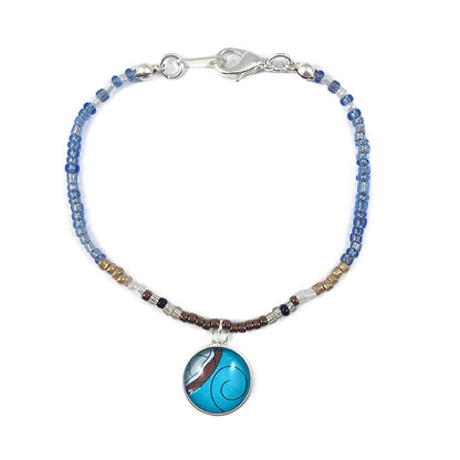 Dancing Mist - Turtle Splash Water Element Beaded Bracelet