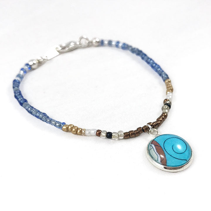 Dancing Mist - Turtle Splash Water Element Beaded Bracelet