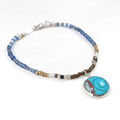 Dancing Mist - Turtle Splash Water Element Beaded Bracelet