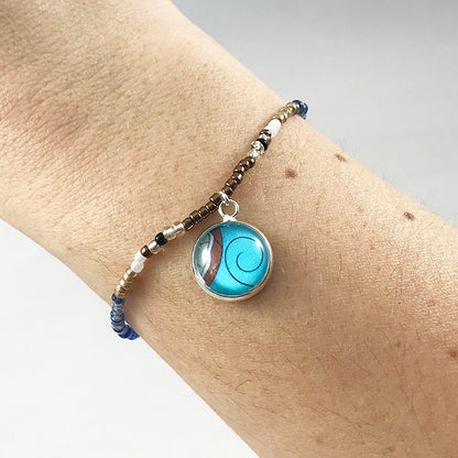 Dancing Mist - Turtle Splash Water Element Beaded Bracelet