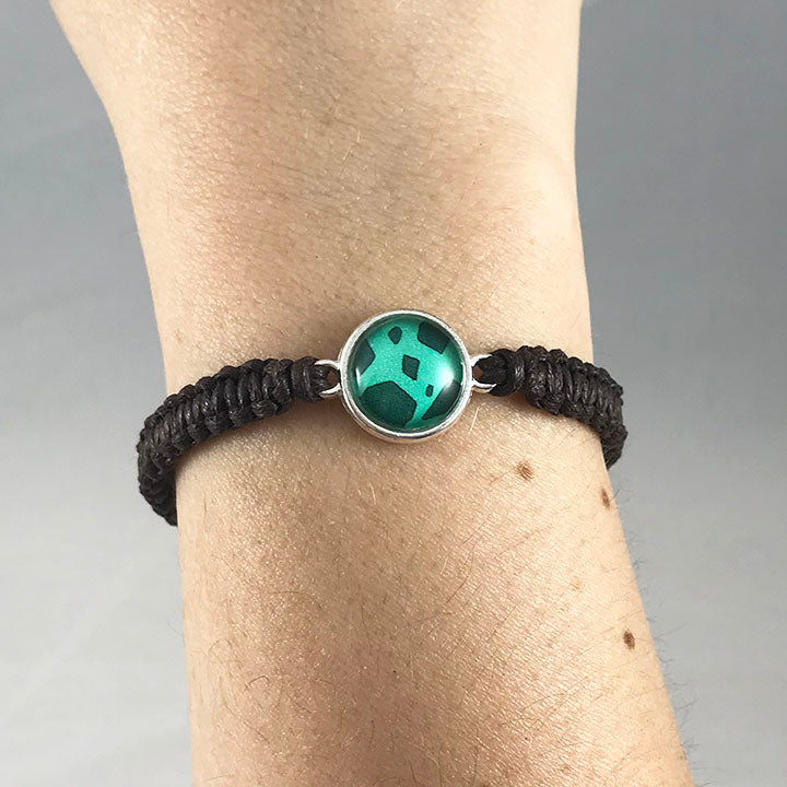 Protective Tree - Bulb of Life Wood Element Square Knot Cord Bracelet