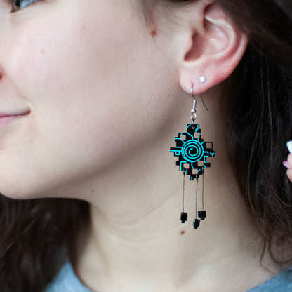Twilight Portal Moon Element Chandelier Earrings