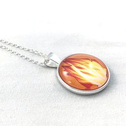 Passion Ember - Dragon Flame Fire Element Pendant Necklace