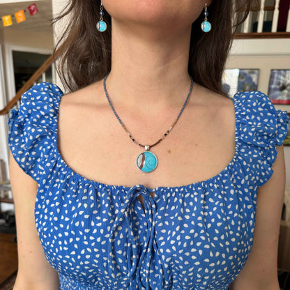Grounding Water - Turtle Splash Water Element Beaded Necklace