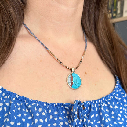Grounding Water - Turtle Splash Water Element Beaded Necklace