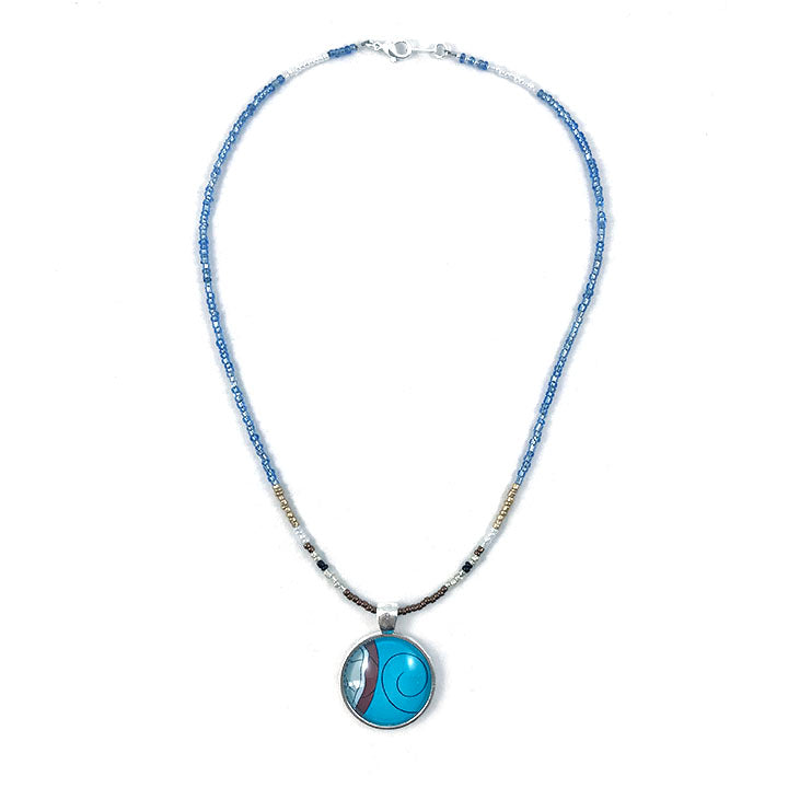 Grounding Water - Turtle Splash Water Element Beaded Necklace
