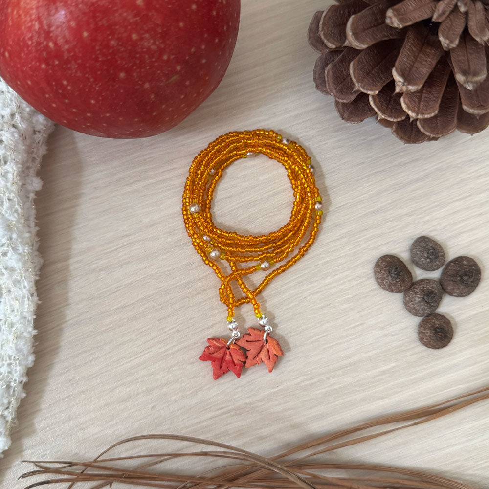 Sugar Maple Leaf Multi-wear Lariat Necklace: Autumn Equinox Collection