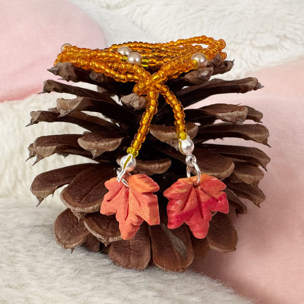 Sugar Maple Leaf Multi-wear Lariat Necklace: Autumn Equinox Collection