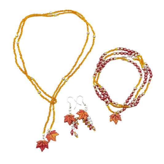 Versatile Sugar Maple Autumn Equinox Complete Jewelry Set