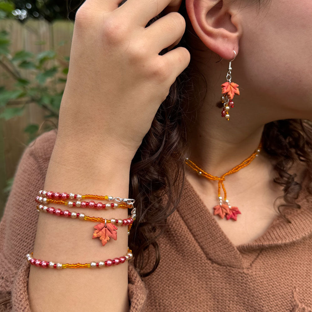Versatile Sugar Maple Autumn Equinox Complete Jewelry Set