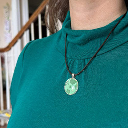 Cozy Canopy - Bulb of Life Wood Element Cord Necklace